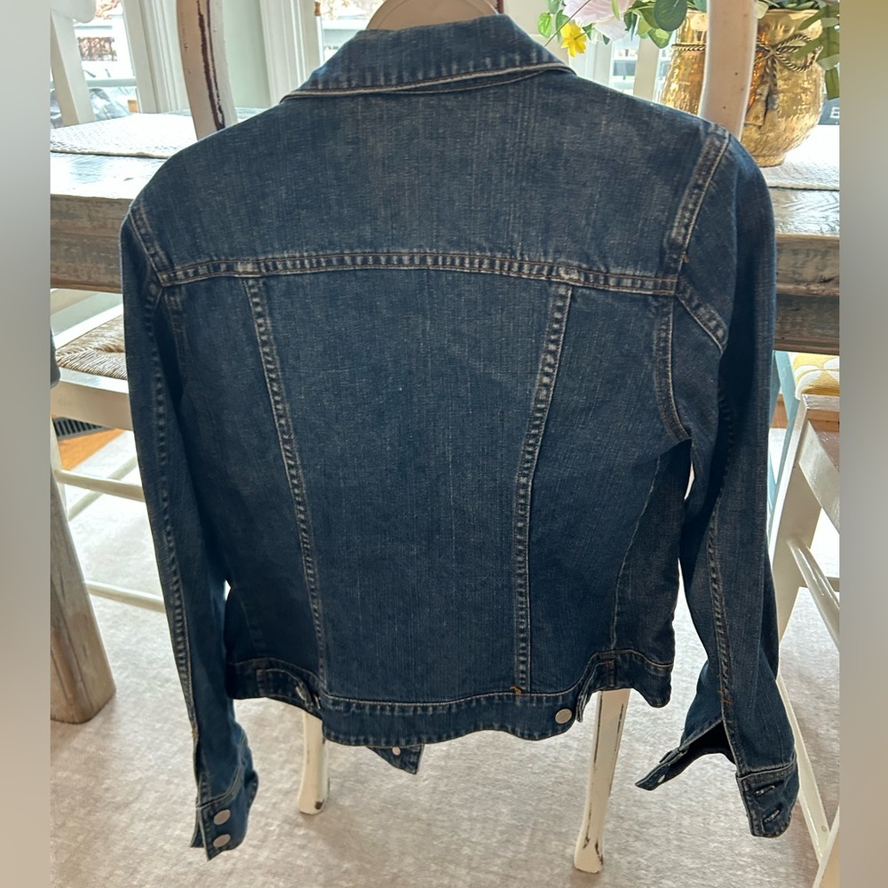 J Crew Dark Denim Jean Jacket Small Excellent Condition Smoke Free Home - Picture 3 of 6
